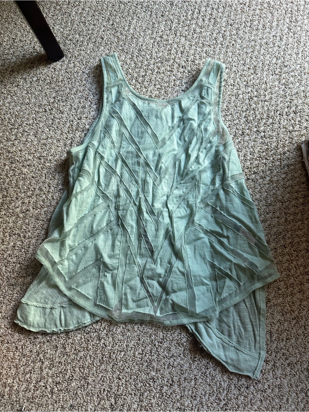 Free People Mint Green Layered Tank Top